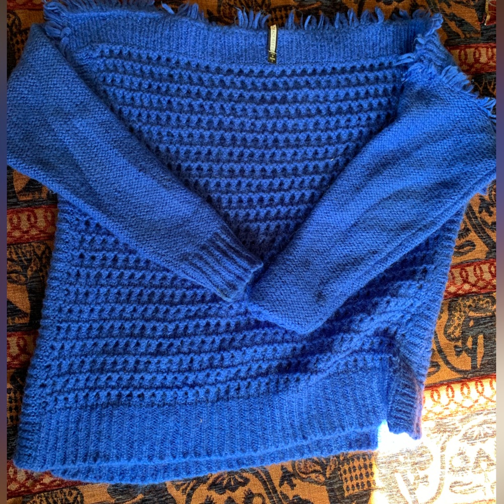Plenty by Tracy Reese Blue Crosshatch Pullover